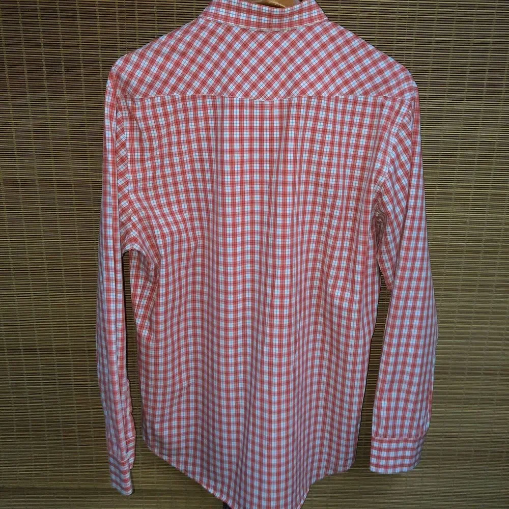 BILLY REID Shirt Button Down PINK WHITE PLAID XXL - Picture 3 of 4
